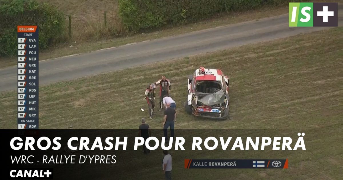 Gros crash pour Kalle Rovanperä WRC Rallye d Ypres en streaming