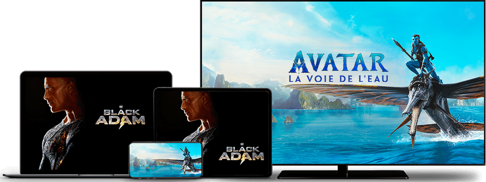 Multidevices : Black Adam et Avatar la voie de l'eau