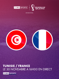 Tunisie - France, le 30 novembre à 16H en direct sur beIN SPORTS