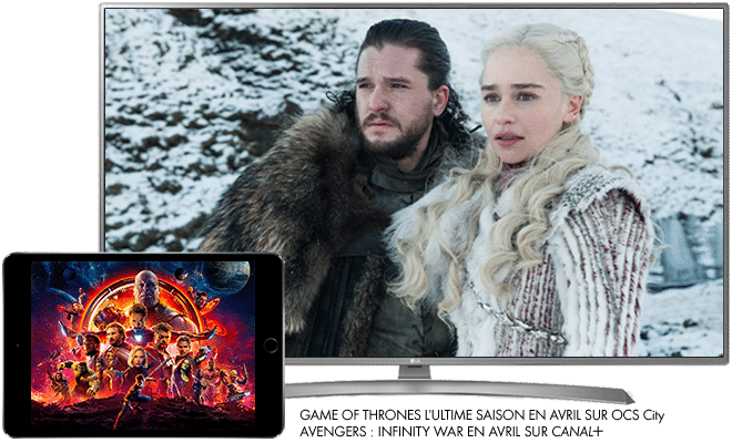 Game of Throne l'ultime saison en Avril sur OCS city / Avengers : Infinity War Box-office en Avril sur CANAL+