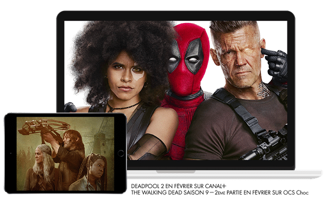 Deadpool 2 en Février sur CANAL+ / The Walking Dead saison 9, 2eme Partie en Février sur OCS CHOC