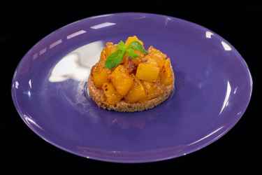 tatin de mangue caramélisée aux épices