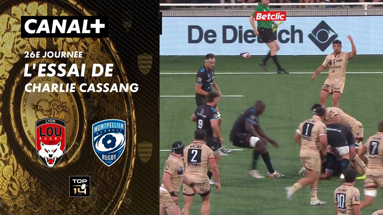 L'essai de Charlie Cassang contre Montpellier