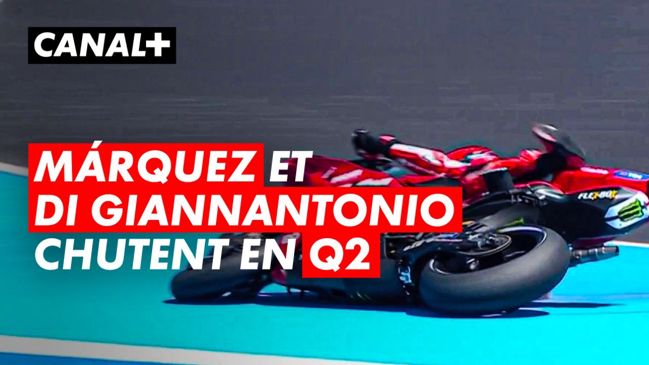 Les chutes de Marc Márquez et Fabio Di Giannantonio en début de Q2