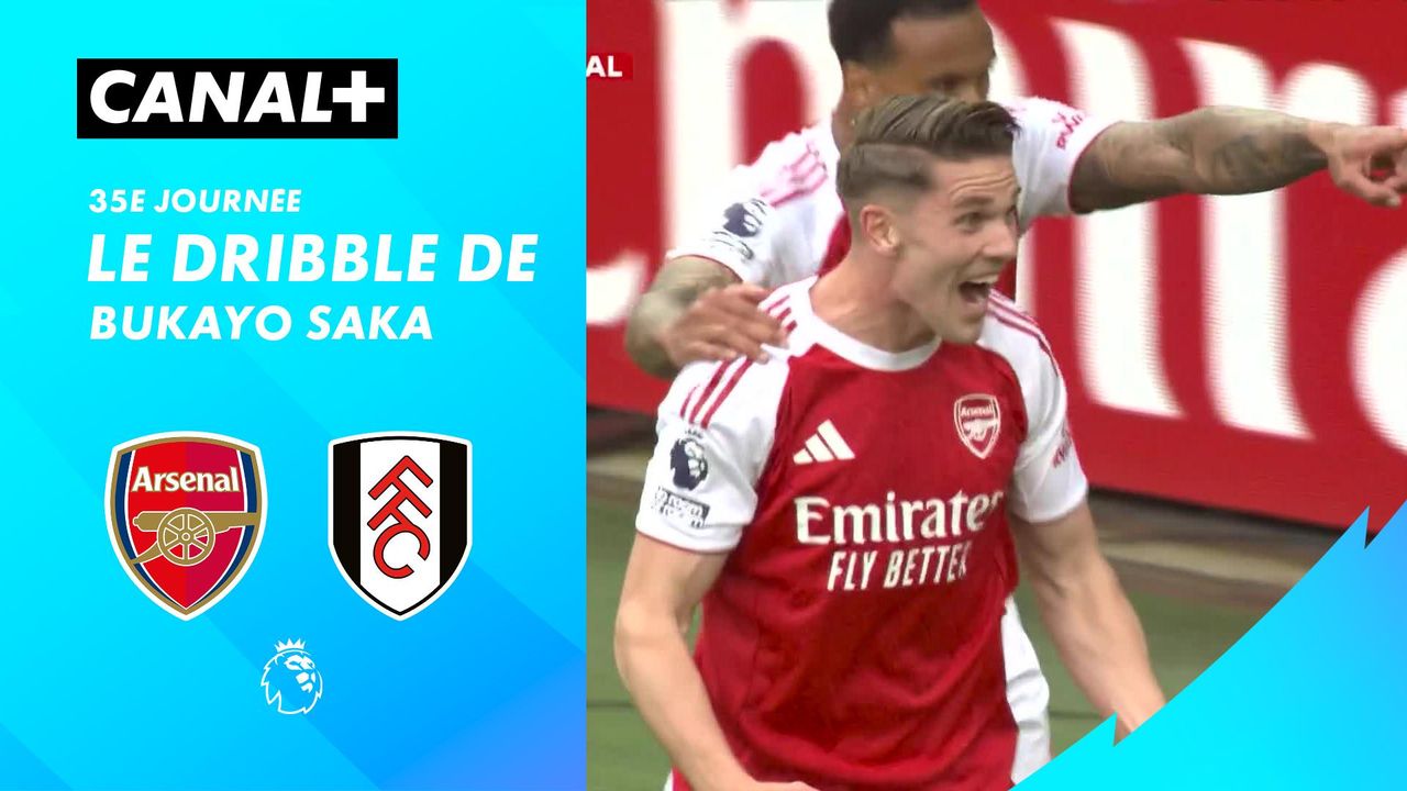 Le dribble de Bukayo Saka contre Fulham (9')