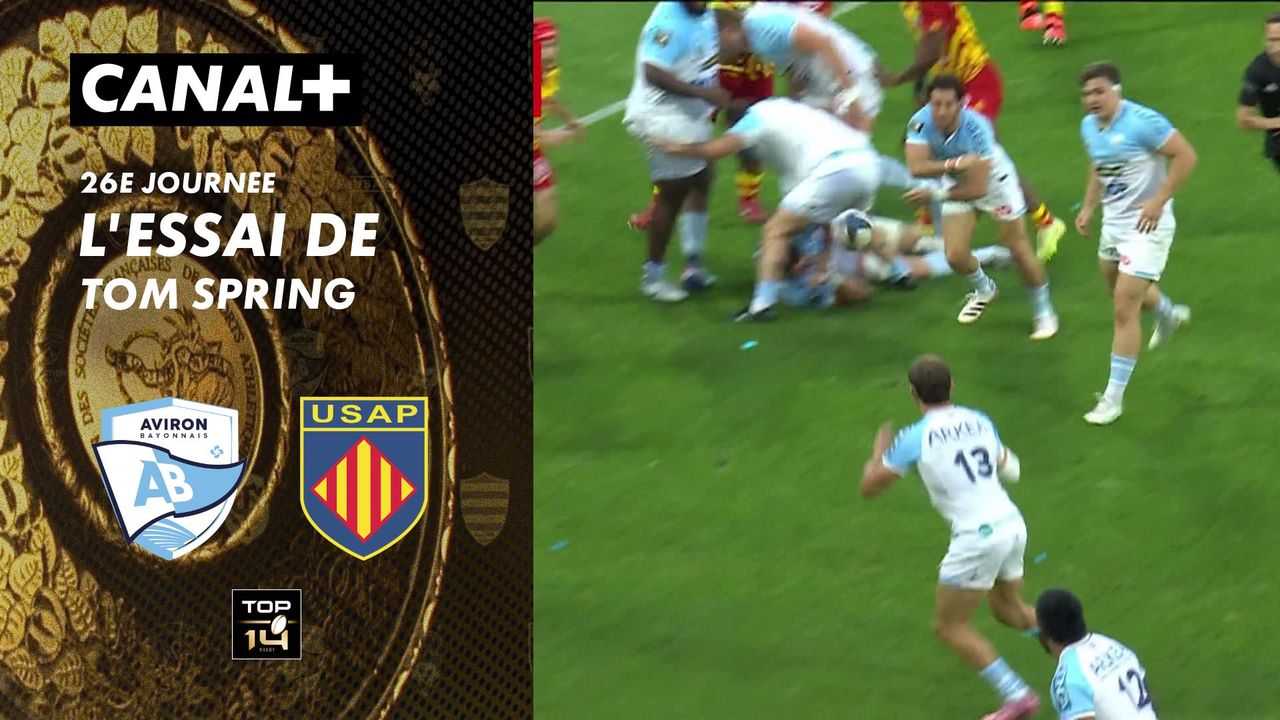 L'essai de Tom Spring contre Perpignan
