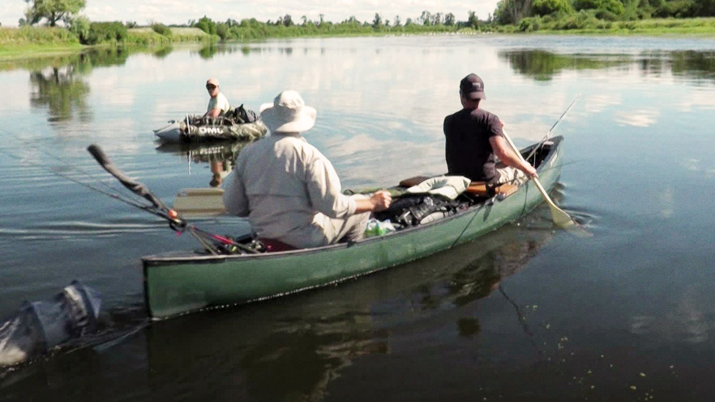 Pêche sur la Loire en canoë