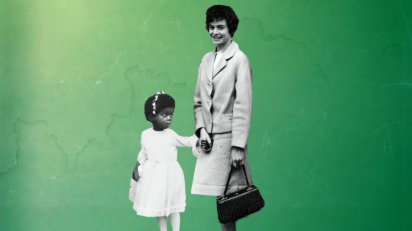 Nurse blanche et enfant noir