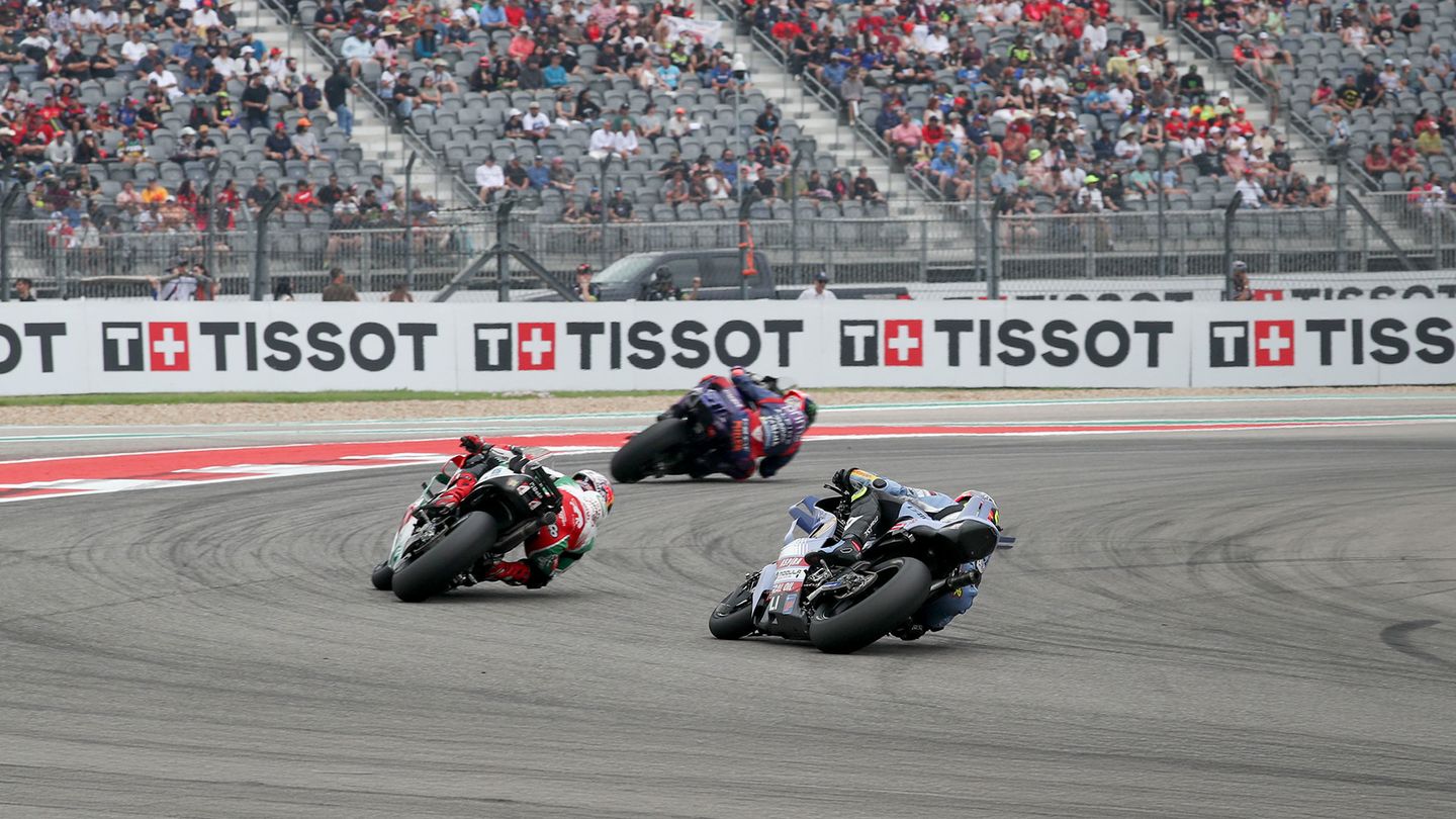 La course des Moto GP. Grand Prix des Amériques