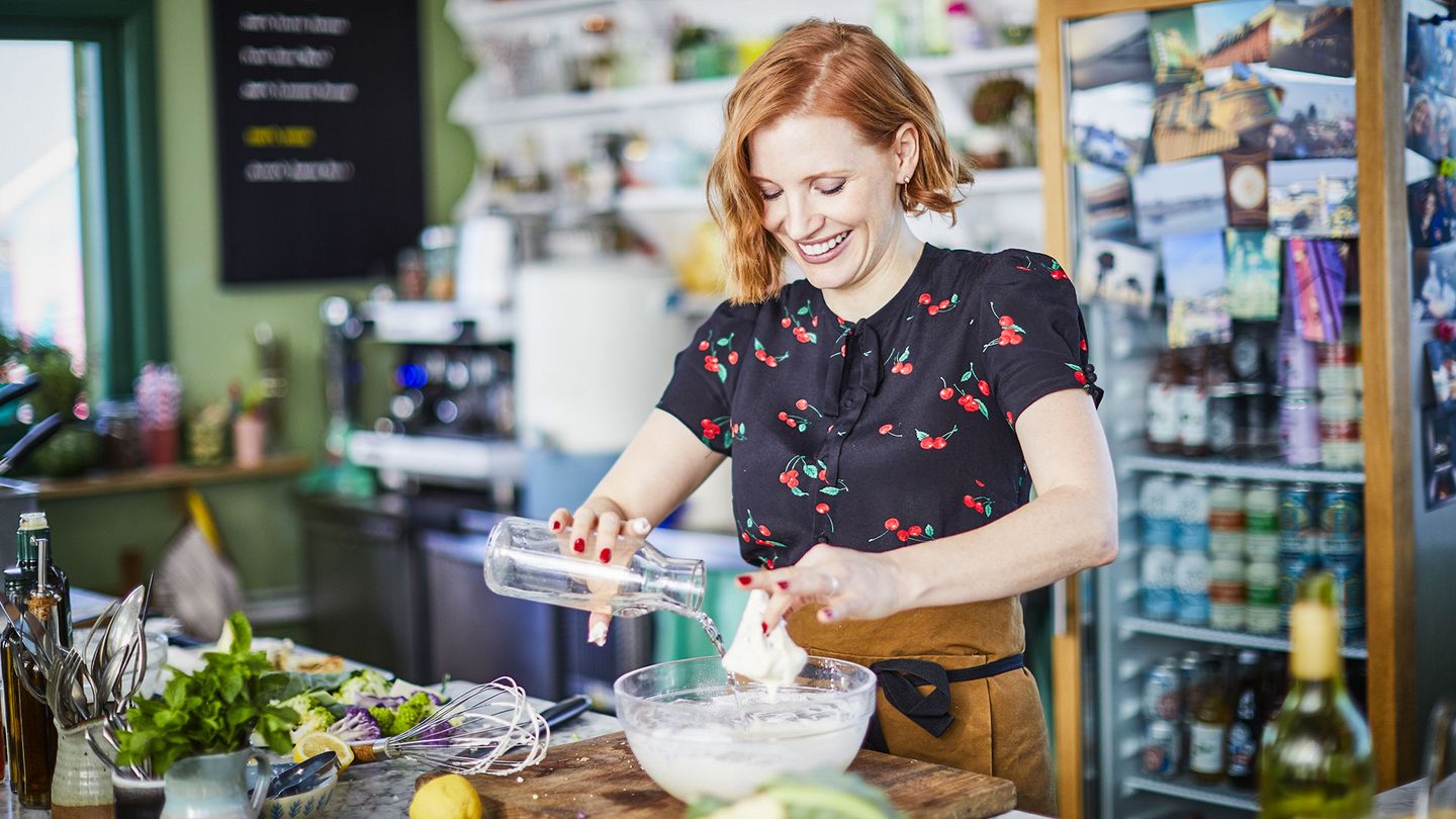 Le Food Club de Jamie Oliver avec Jessica Chastain