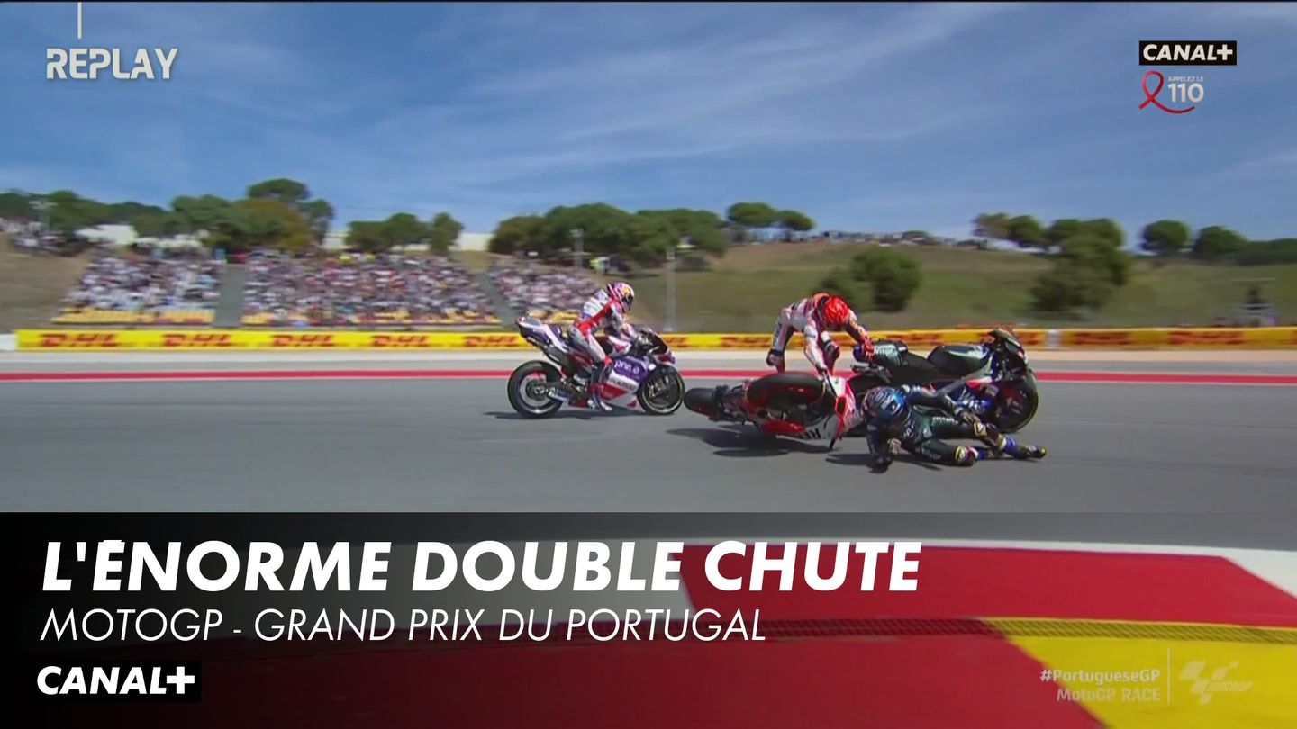 Incroyable impact entre M. Marquez et M. Oliveira