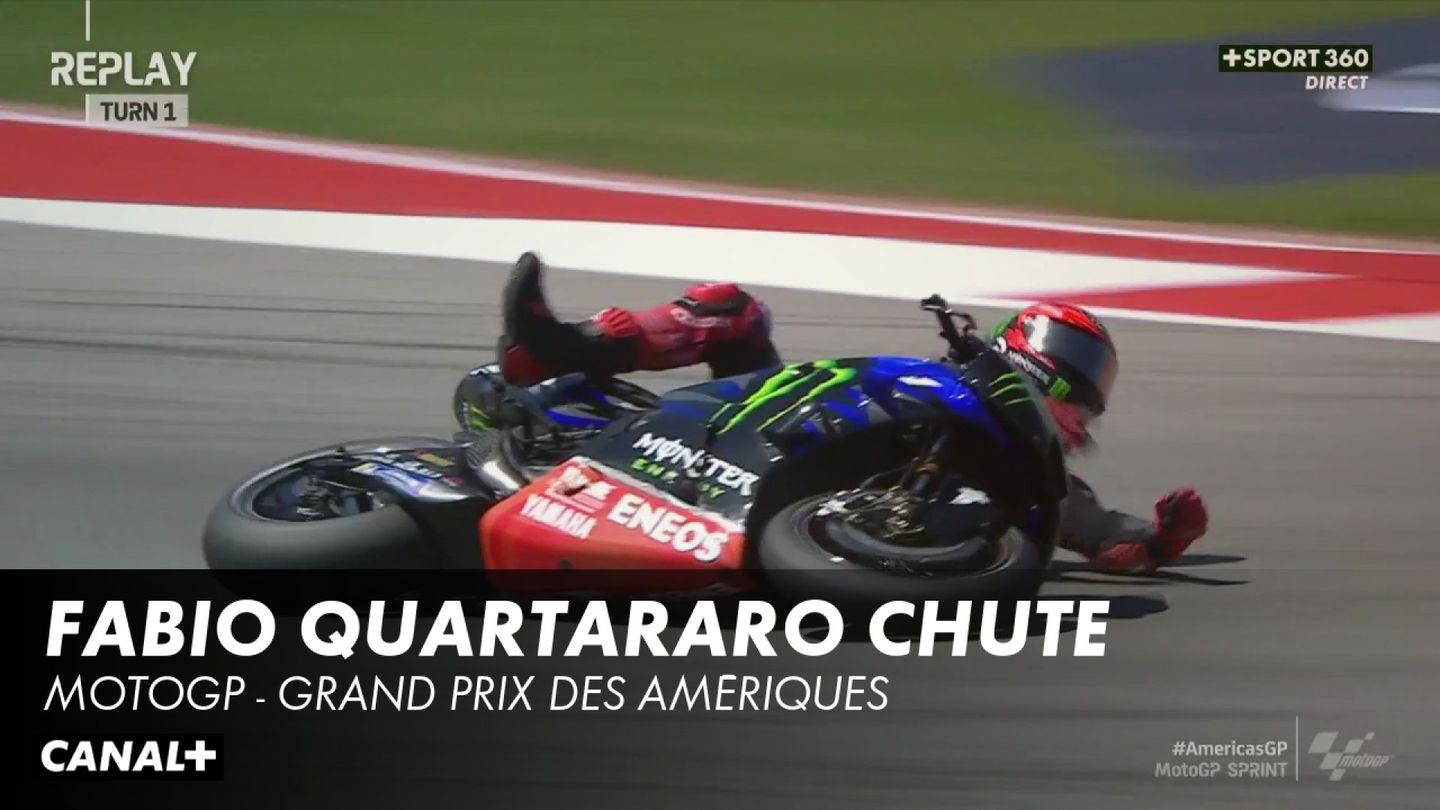 Fabio Quartararo chute lors de la course sprint