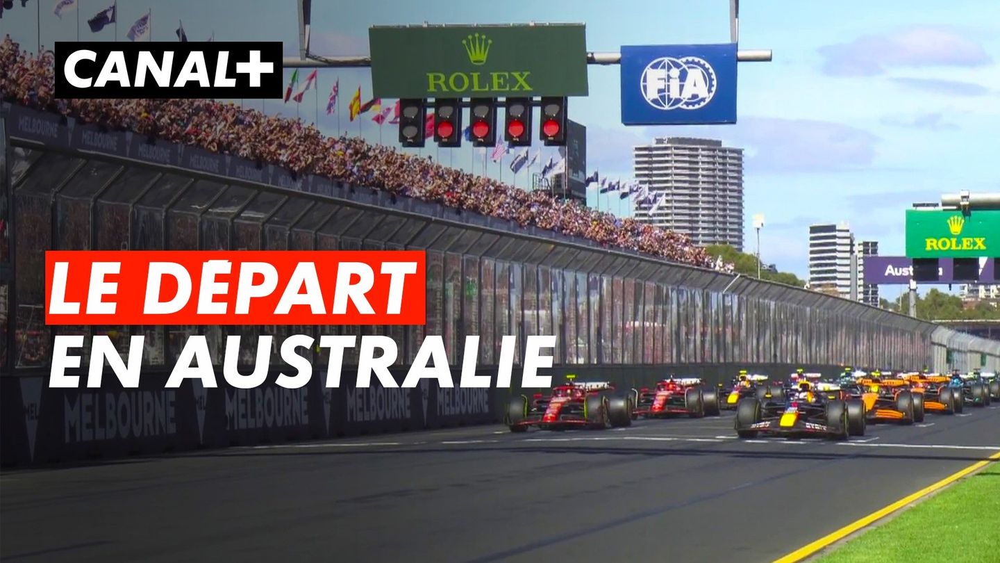 Le départ et les premiers tours du GP d'Australie