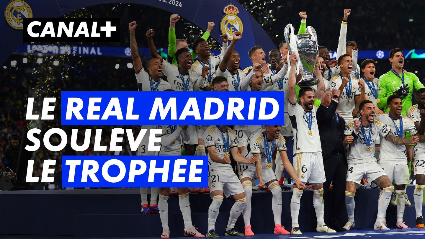 Le Real Madrid soulève le trophée - Borussia Dortmund / Real Madrid - Ligue des Champions 2023-24 (Finale)