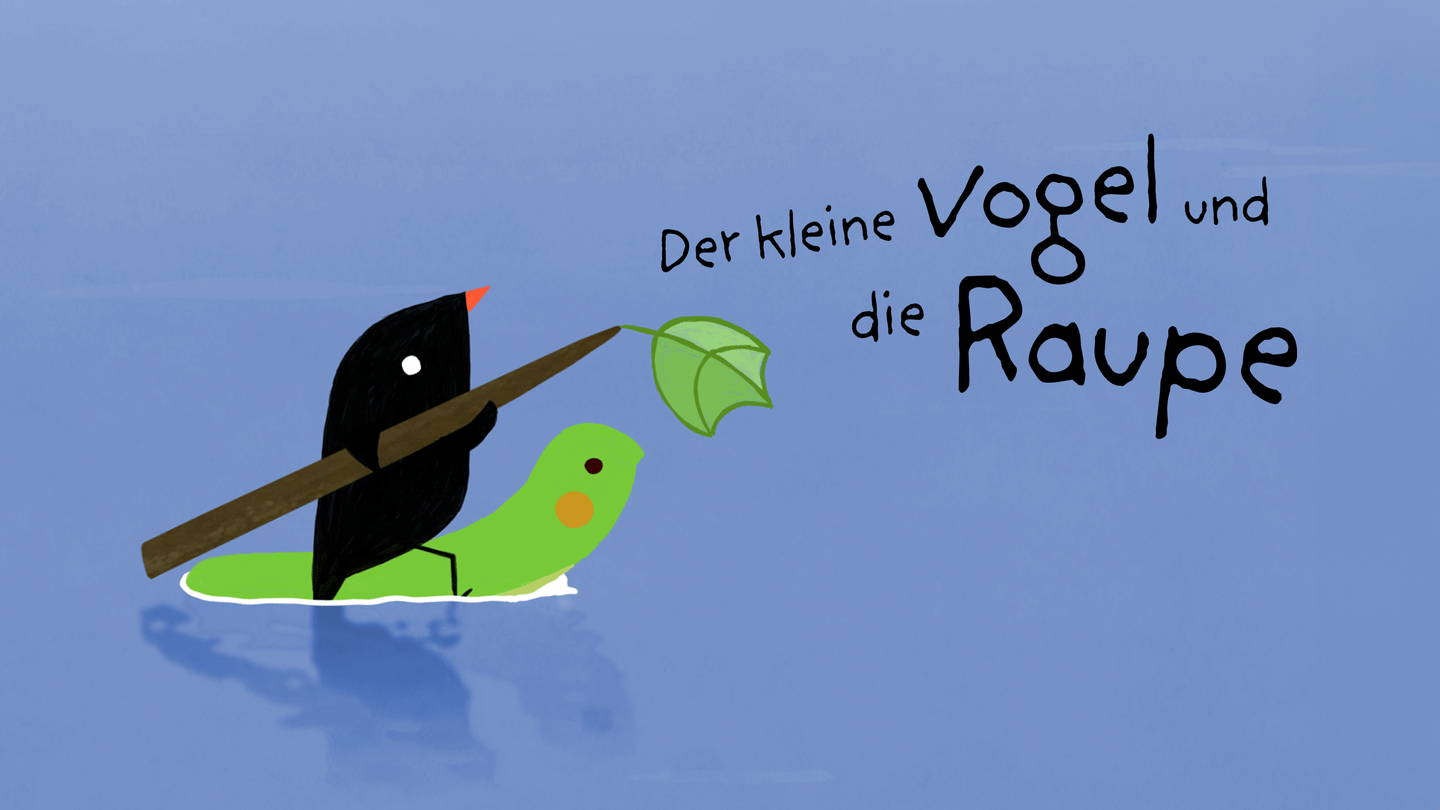 Der kleine Vogel und die Raupe