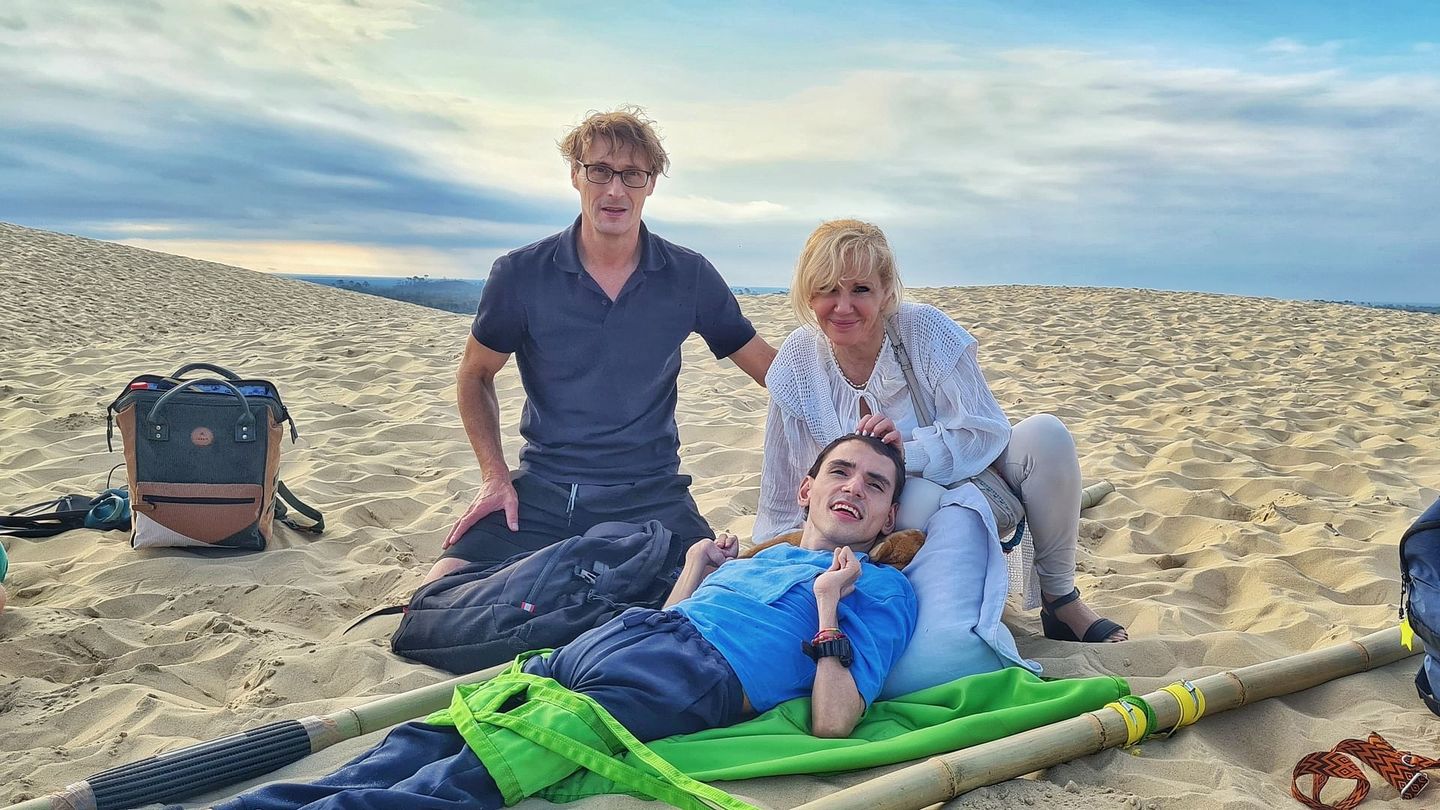 Jean-Michel et sa dune du Pilat