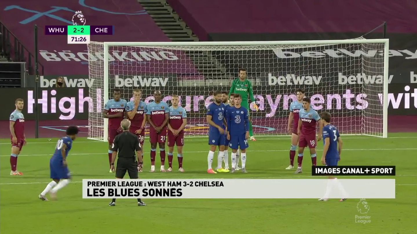 Chelsea chute face à West Ham malgré un doublé de Willian
