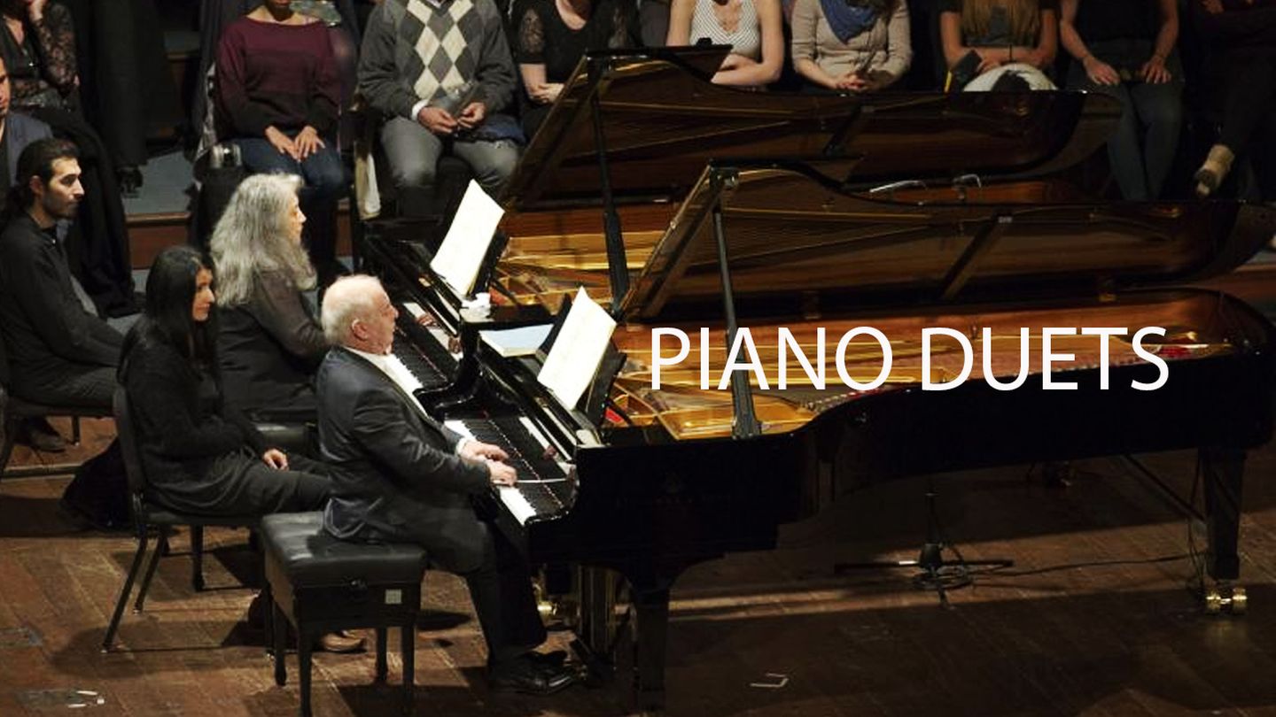 Martha Argerich et Daniel Barenboim jouent des duos de piano