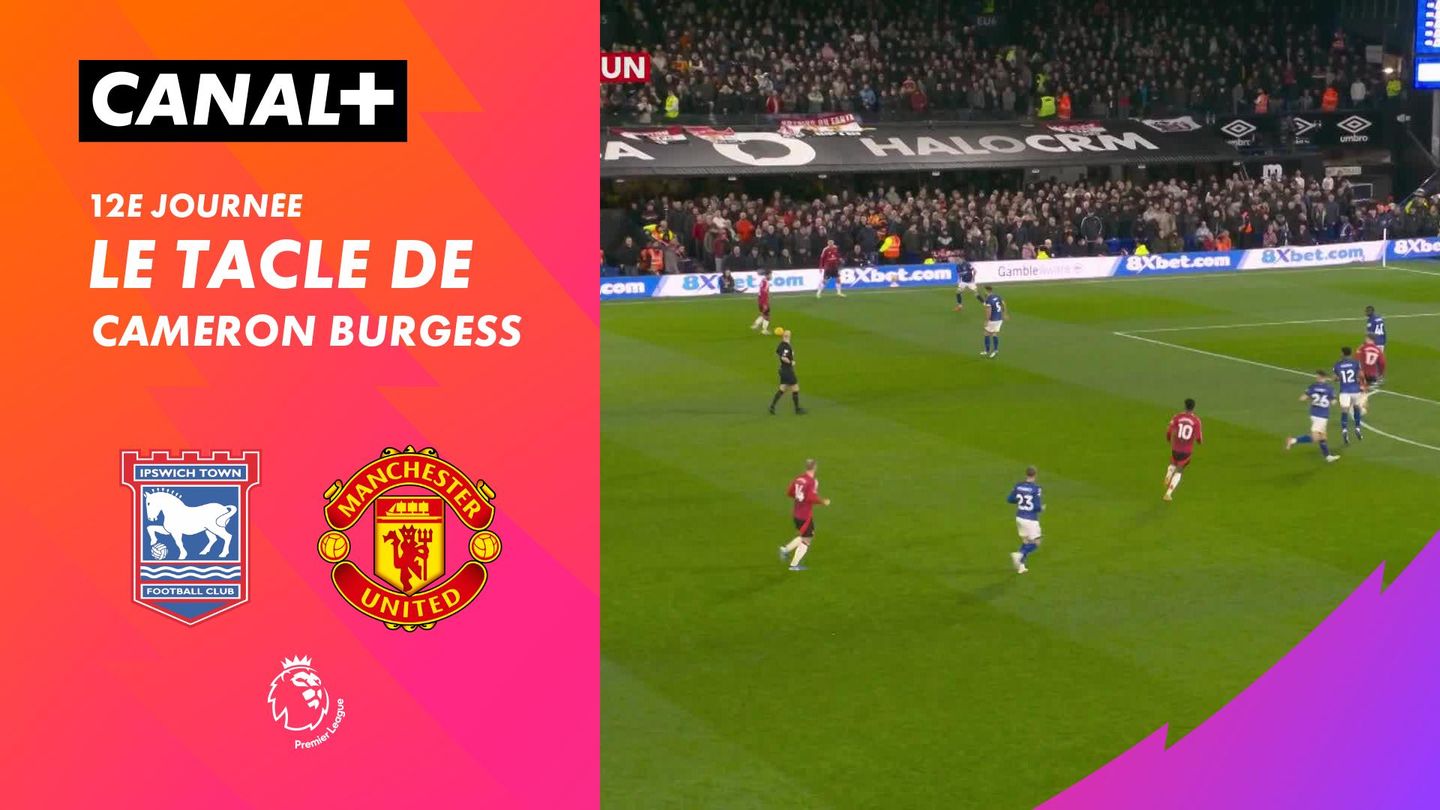 Le tacle de Cameron Burgess contre Man United (46')