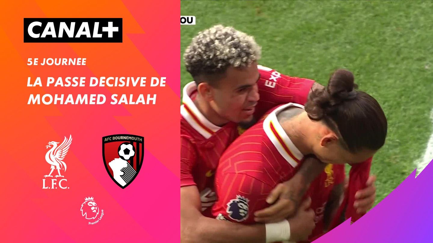 Le passe décisive de Mohamed Salah contre Bournemouth (37')