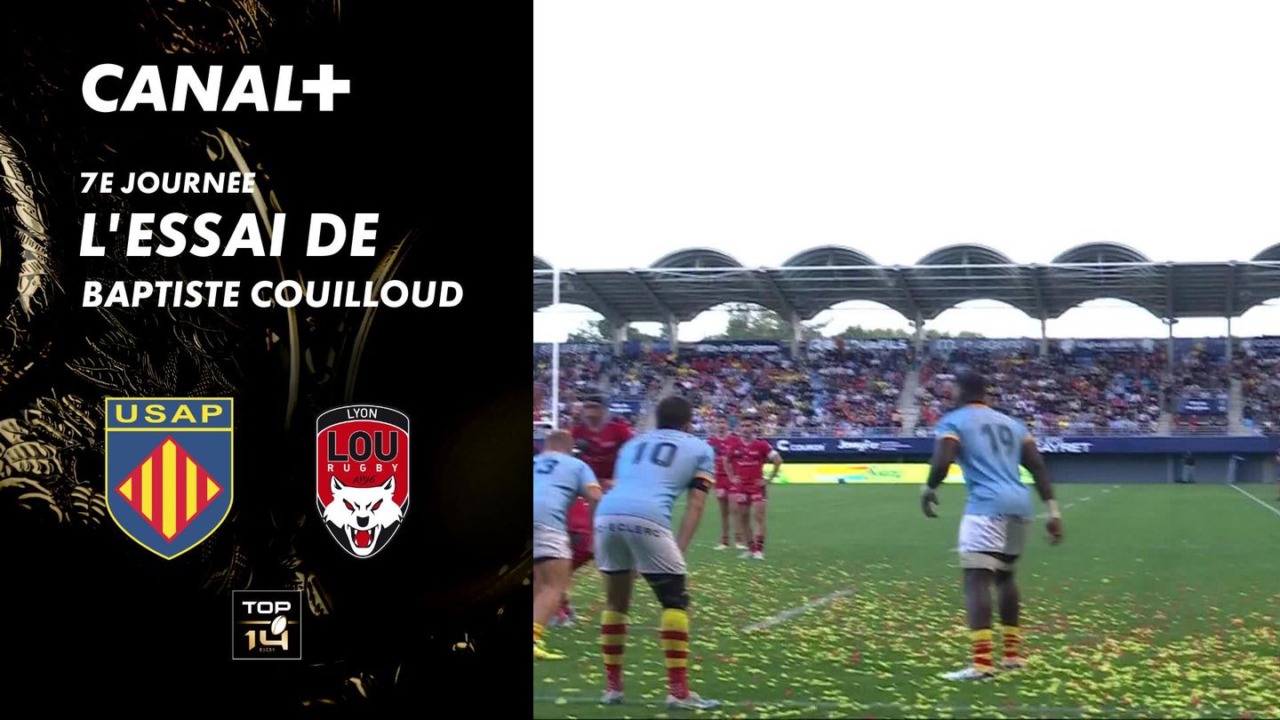 L'essai de Baptiste Couilloud contre Perpignan