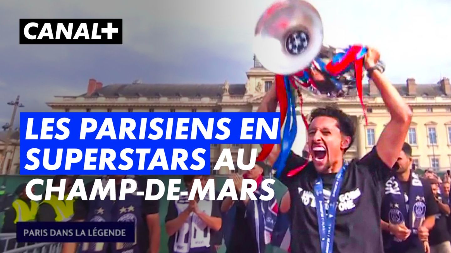 L'arrivée de superstars de Parisiens sur le Champ-de-Mars avec la Ligue des champions