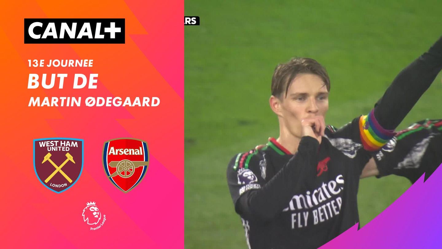 Le but de Martin Ødegaard contre West Ham (34')