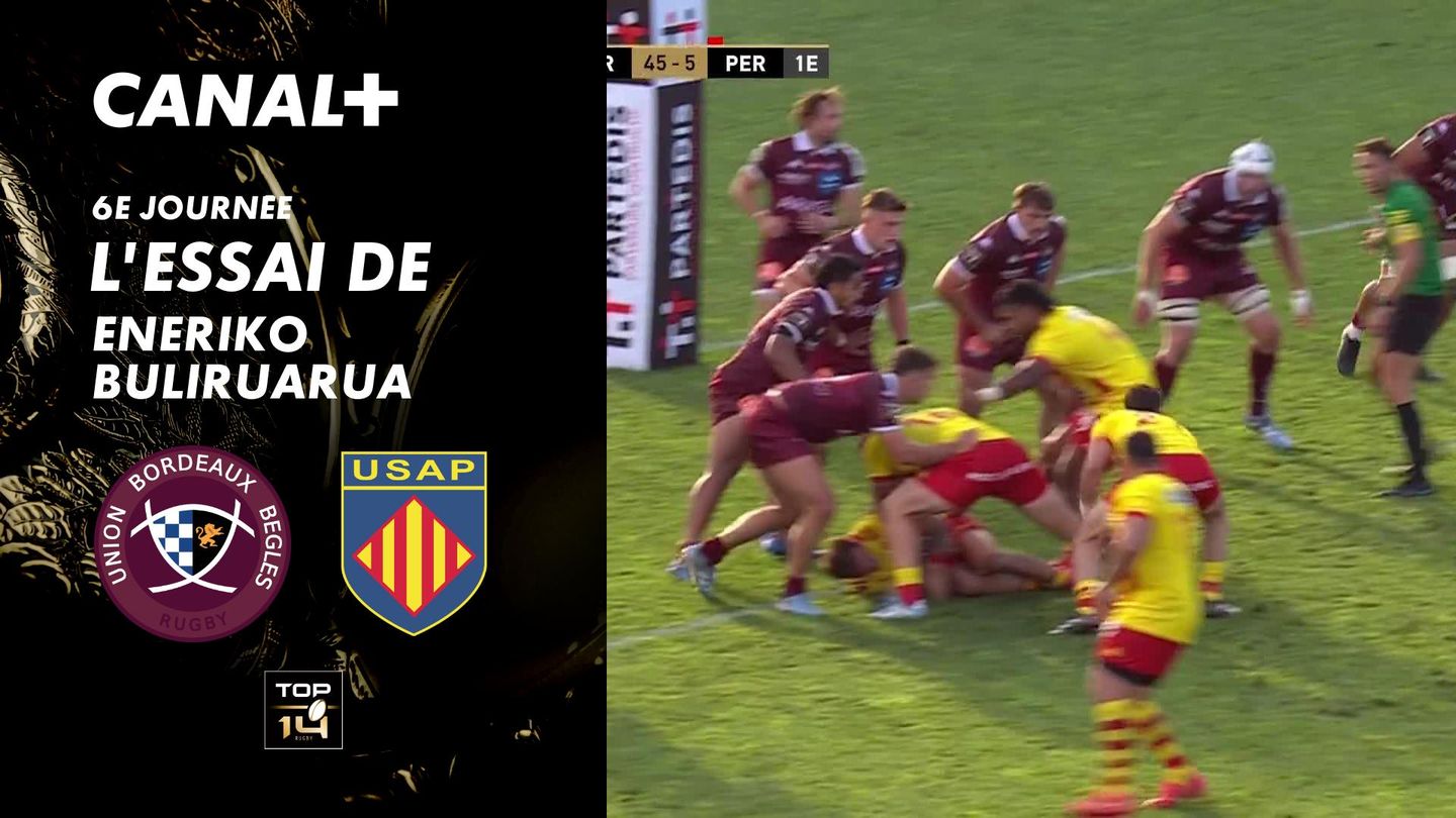 L'essai de Eneriko Buliruarua contre Bordeaux-Bègles