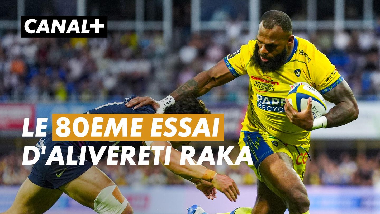 Alivereti Raka inscrit son 80ème essai en TOP 14 lors de la rencontre entre le Racing et Clermont
