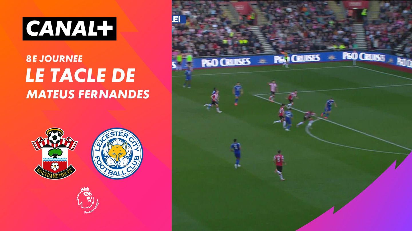 Le tacle de Mateus Fernandes contre Leicester (57')