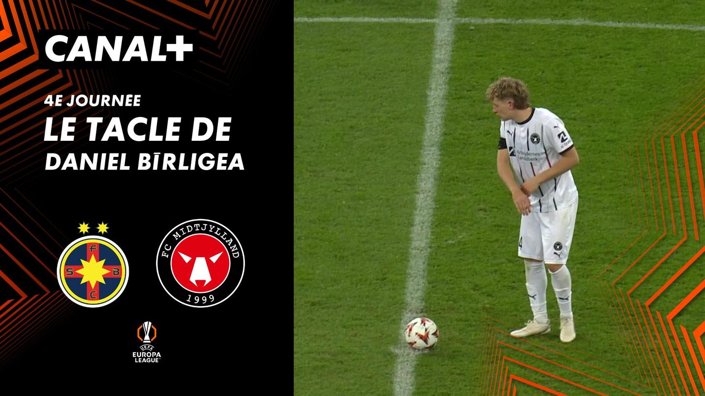 Le tacle de Daniel Bîrligea contre FC Midtjylland (46')