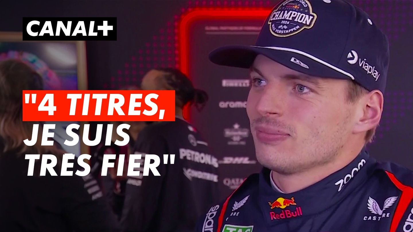 La réaction de Max Verstappen au micro de CANAL+ après son 4e titre en Formule 1