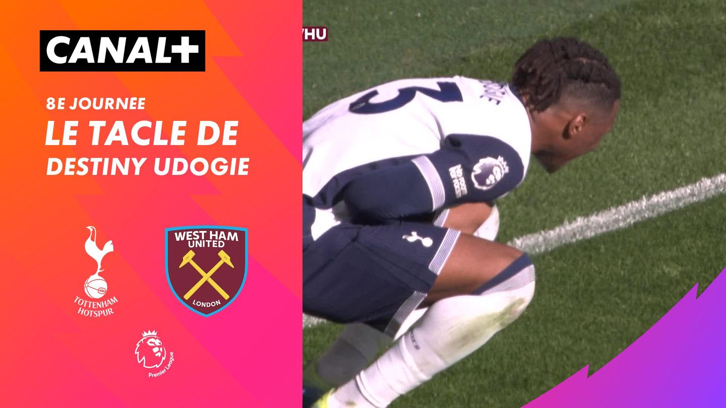 Le tacle de Destiny Udogie contre West Ham (62')