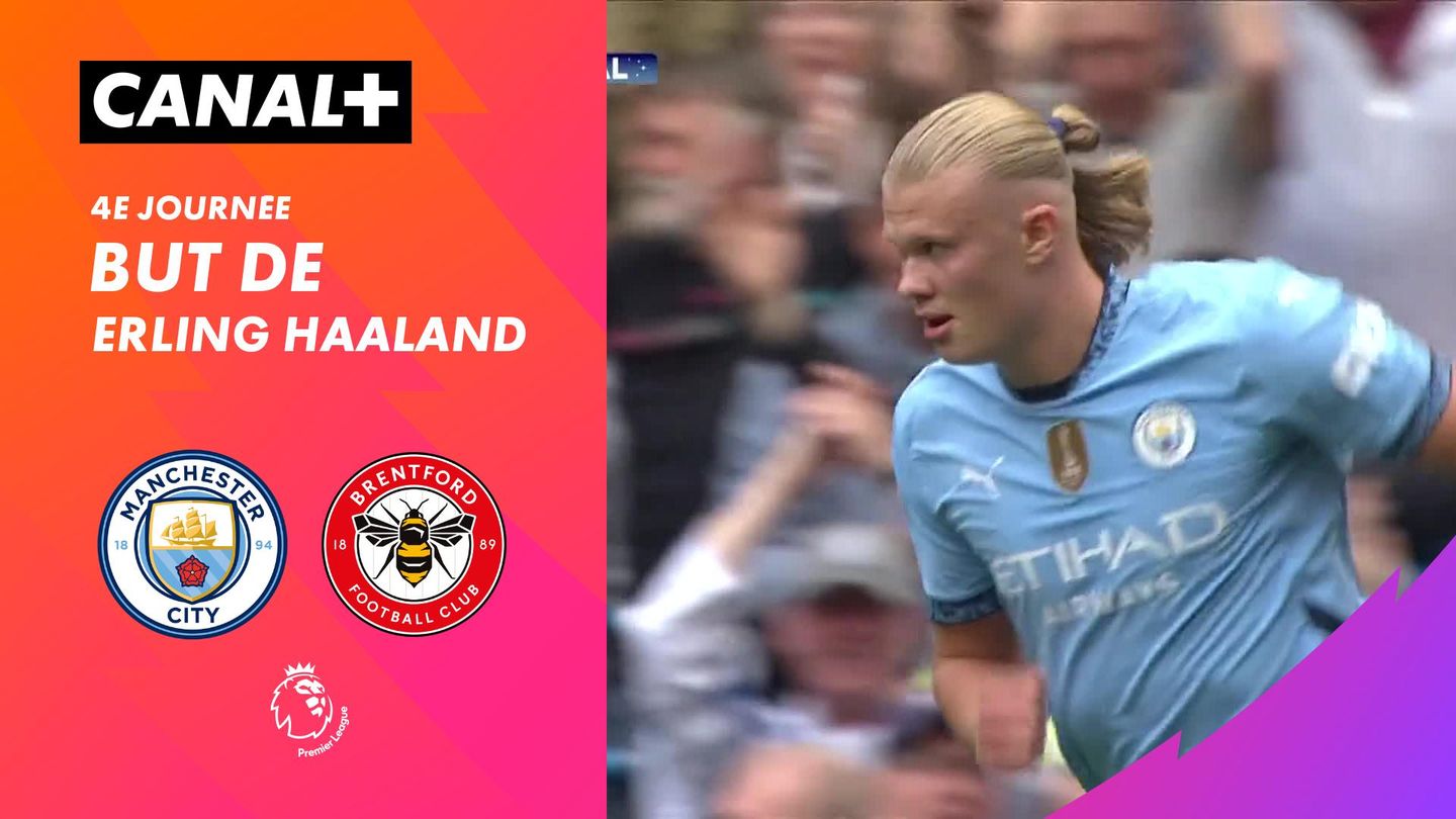 Le but de Erling Haaland contre Brentford (20')