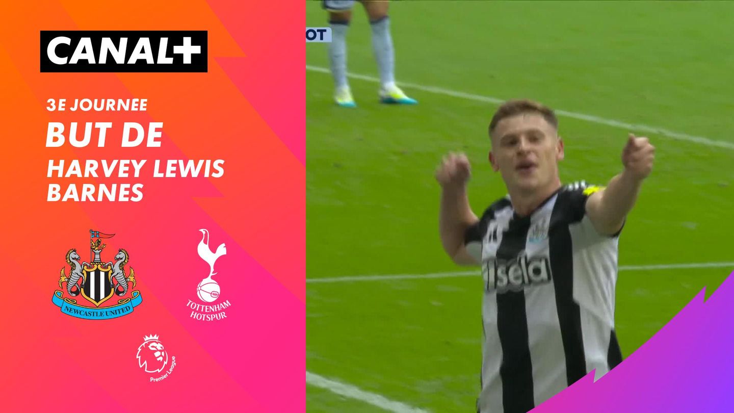 Le but de Harvey Lewis Barnes contre Tottenham (37')