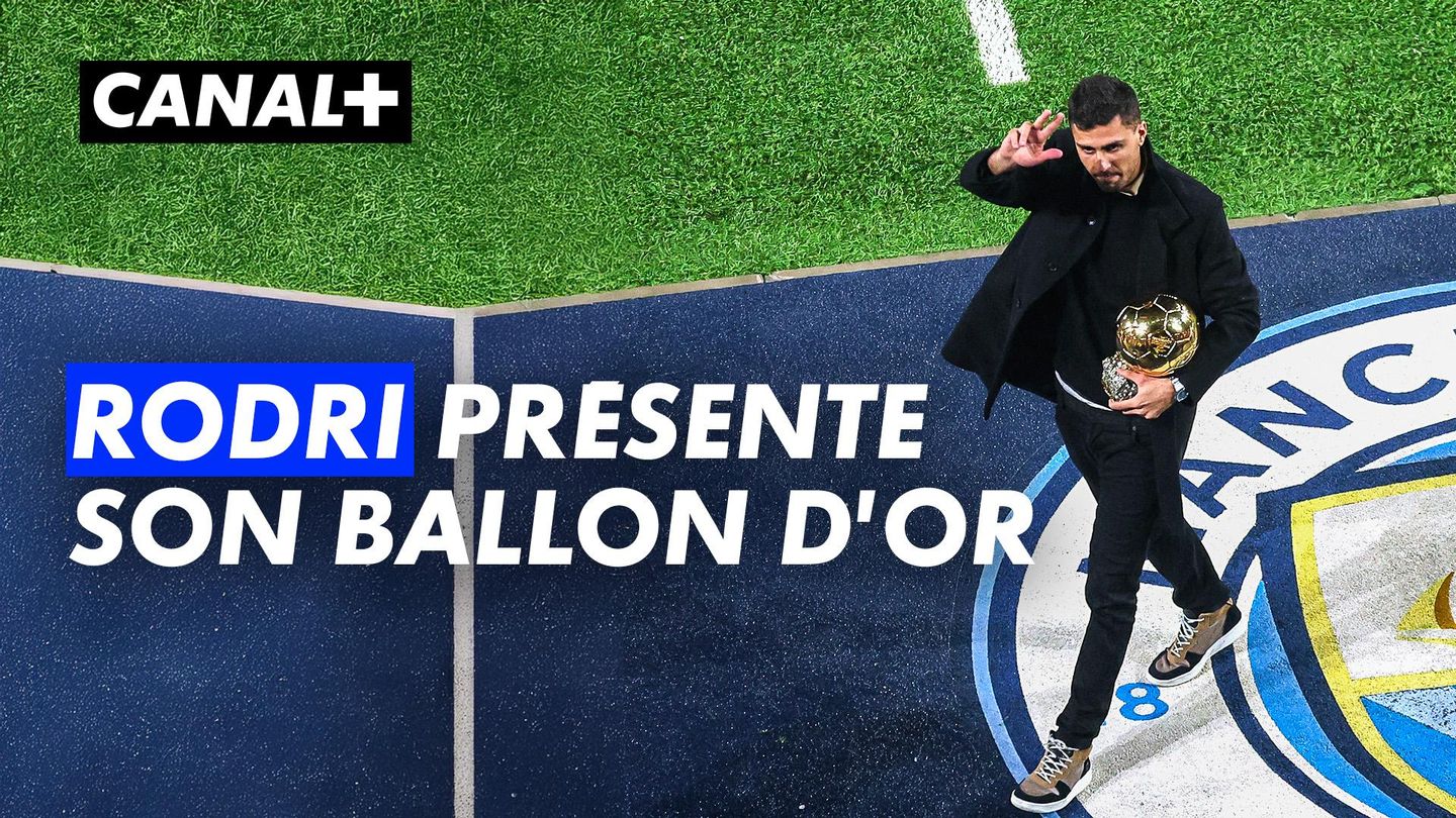 Rodri et son Ballon d'Or à l'Etihad Stadium