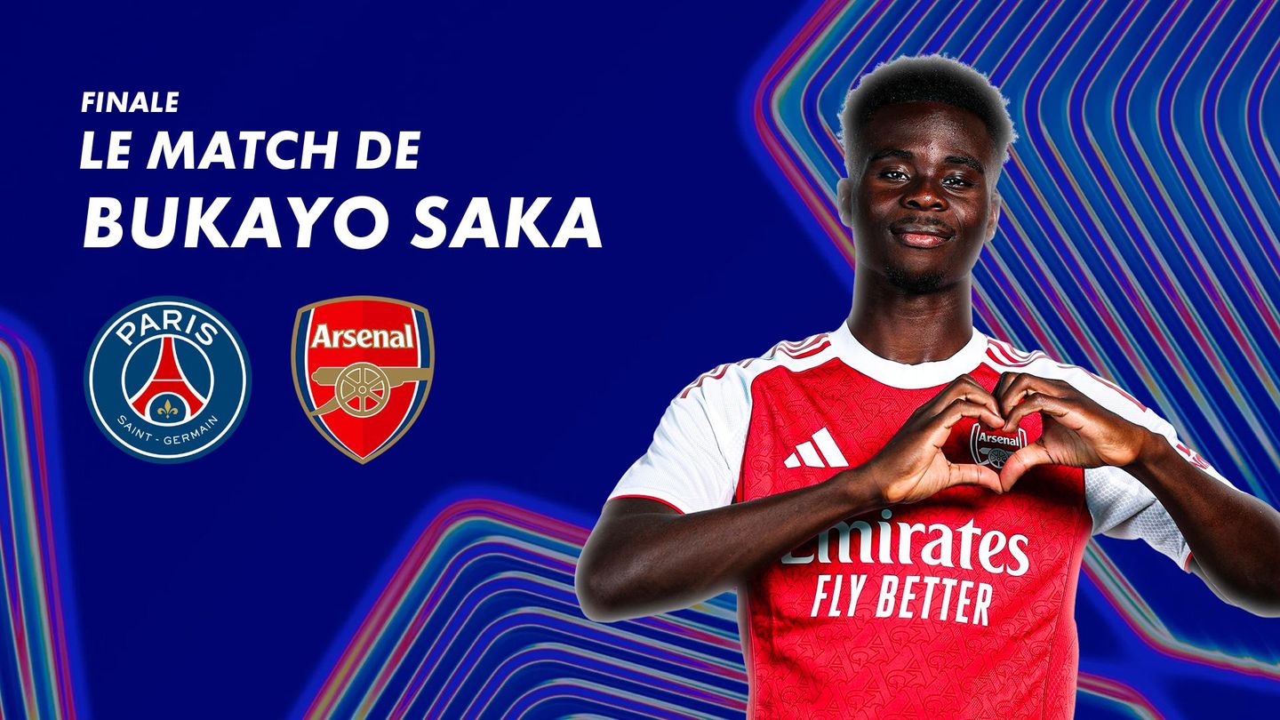Focus sur le match de Bukayo Saka contre Paris SG