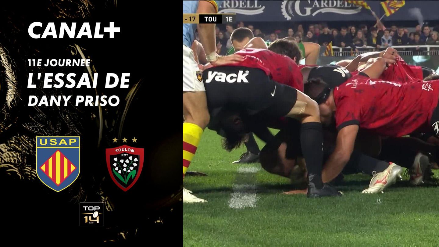 L'essai de Dany Priso contre Perpignan