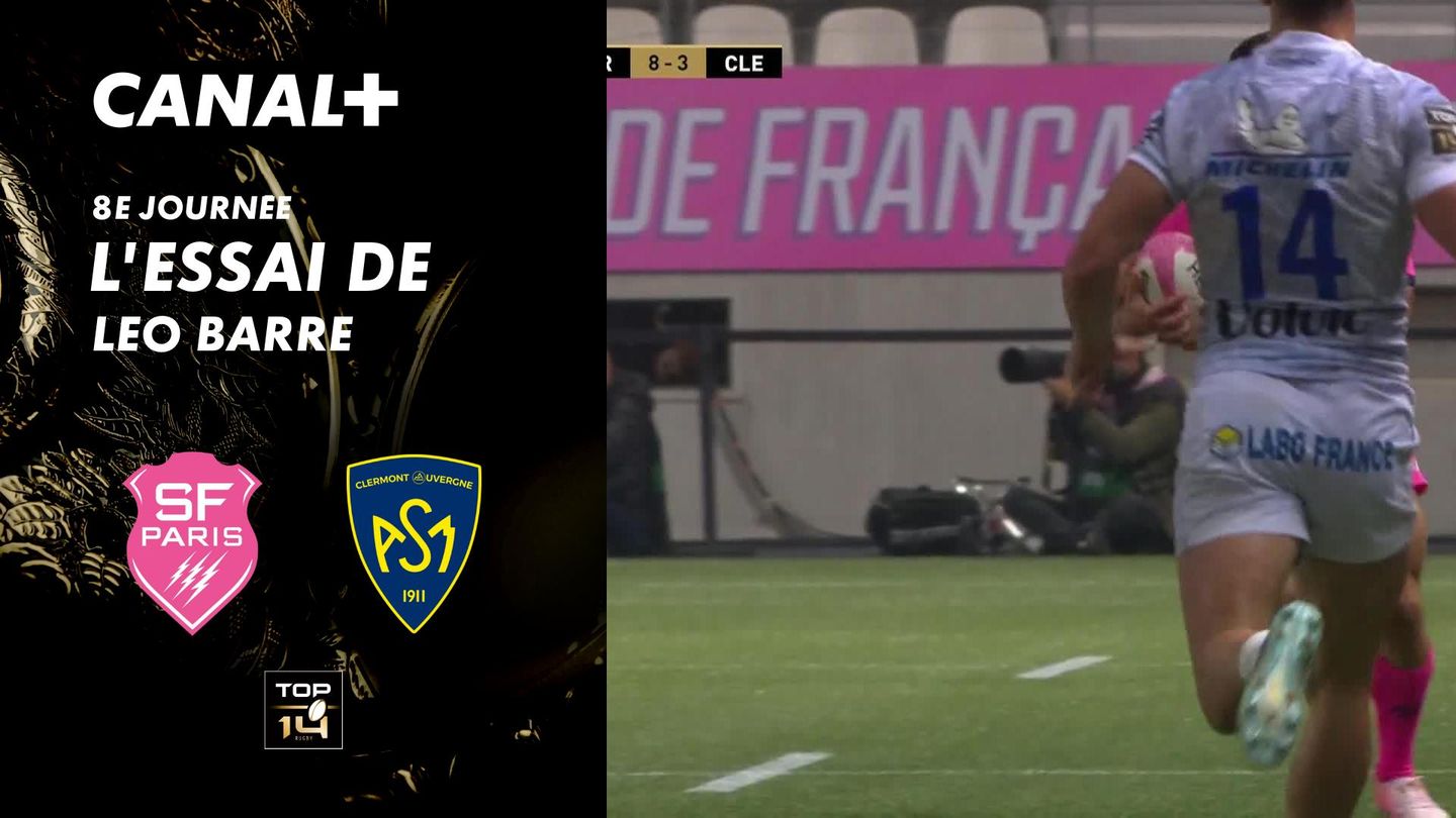 L'essai de Leo Barre contre Clermont