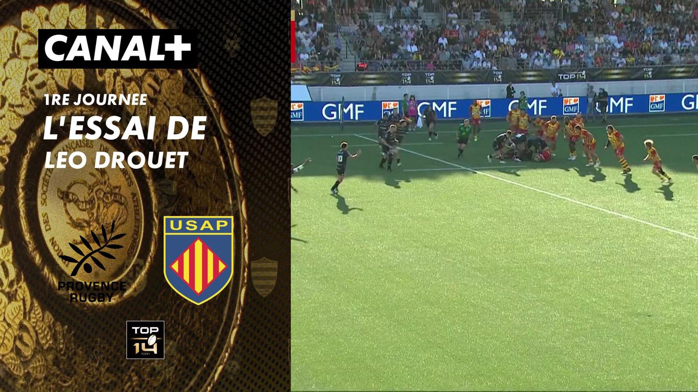 L'essai de Leo Drouet contre Perpignan