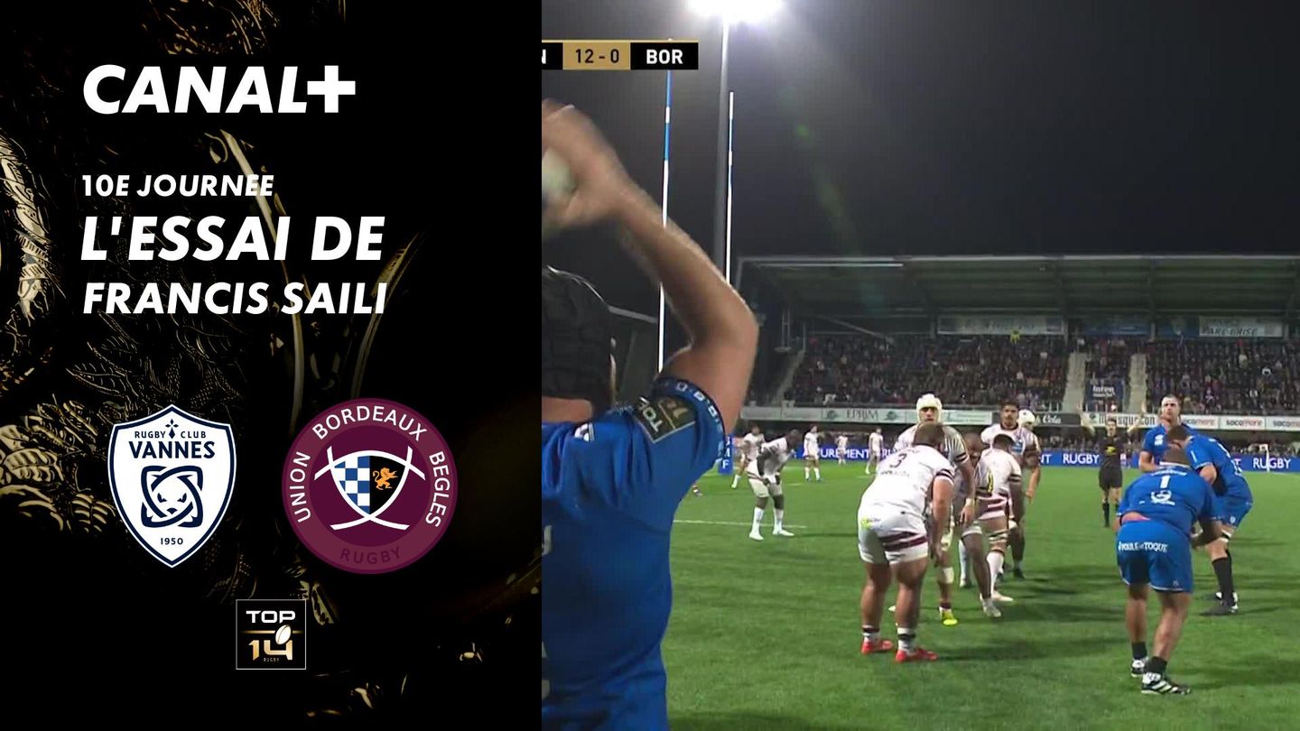 L'essai de Francis Saili contre Bordeaux-Bègles