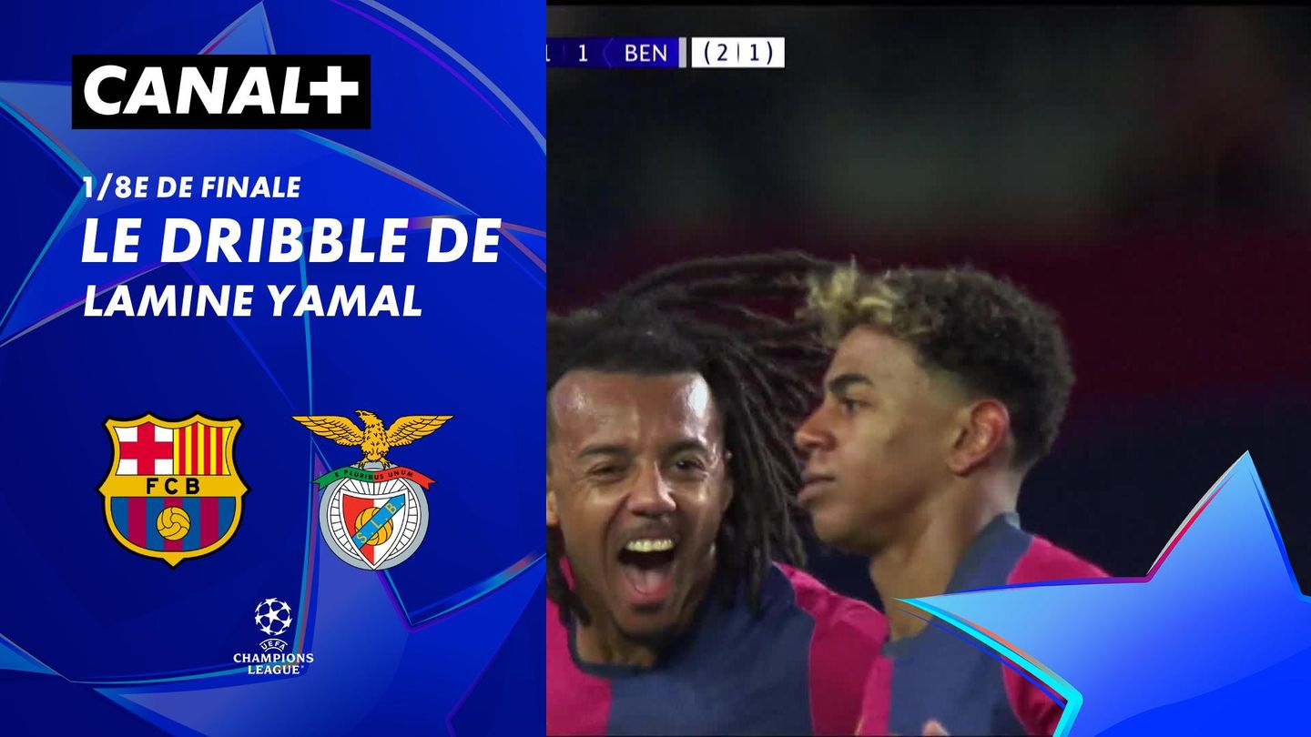 Le dribble de Lamine Yamal contre Benfica (27') en streaming direct et