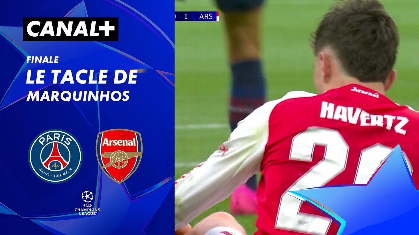 Le tacle de Marquinhos   contre Arsenal (48')