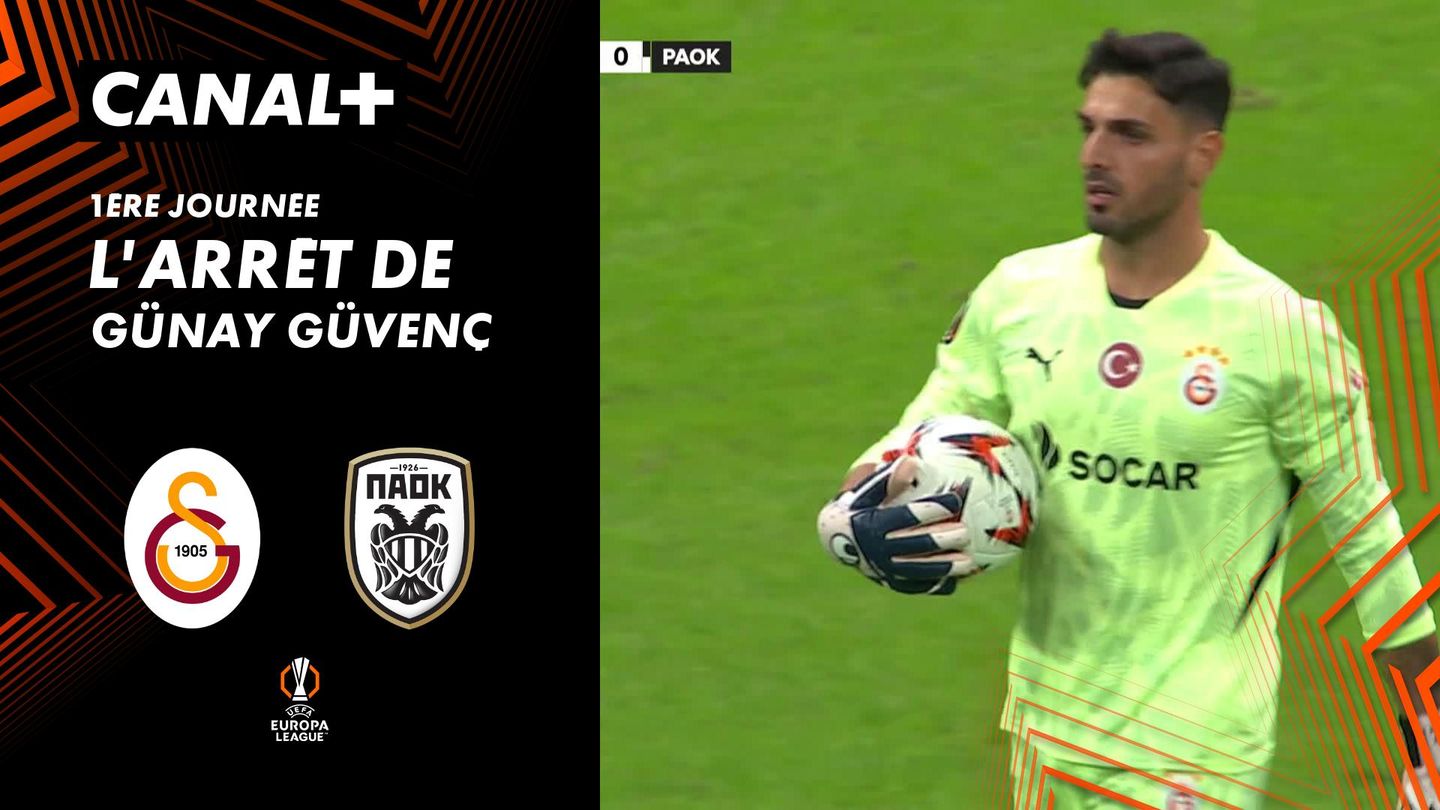 L'arrêt de Günay Güvenç contre PAOK Salonique (46')