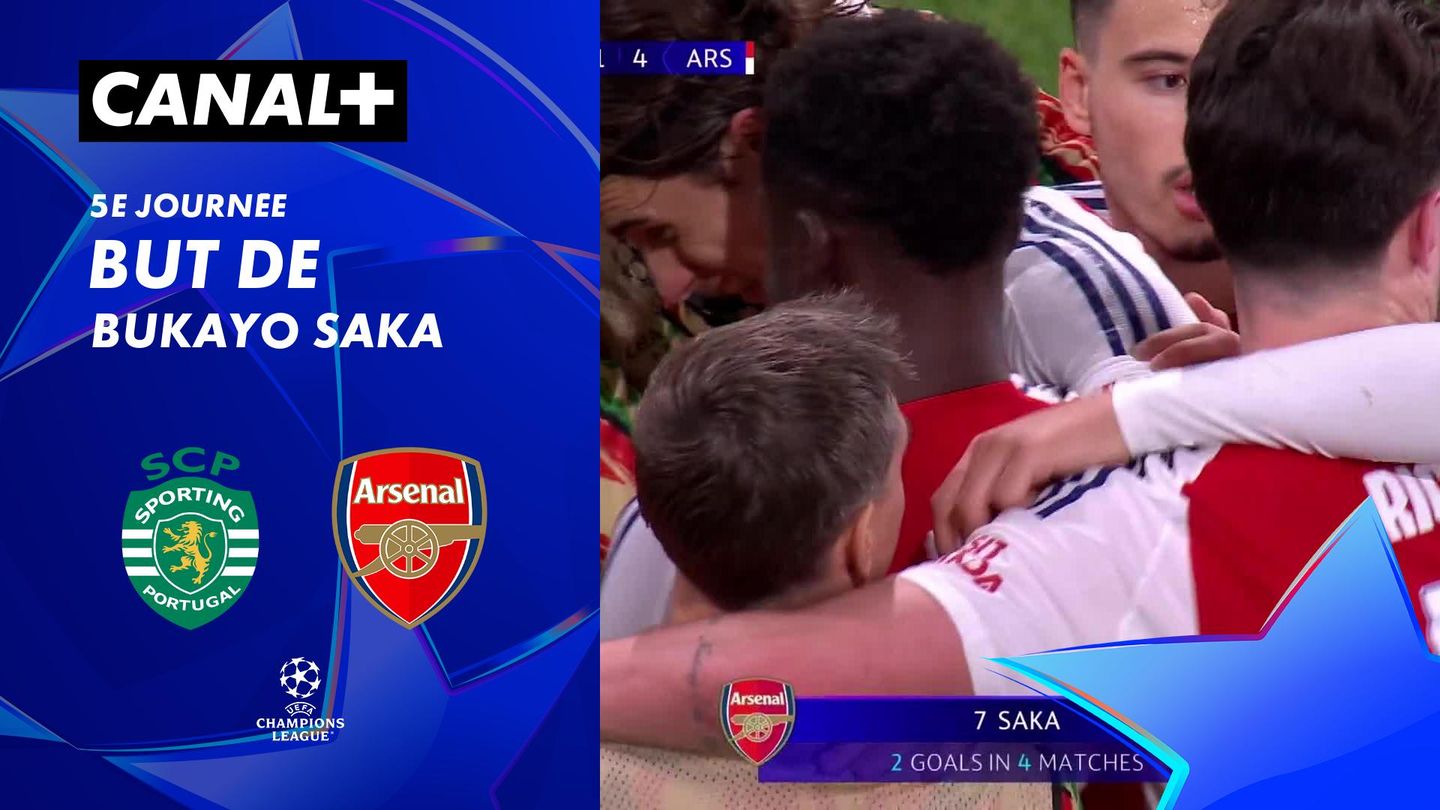 Le but de Bukayo Saka contre Sporting Portugal (65')