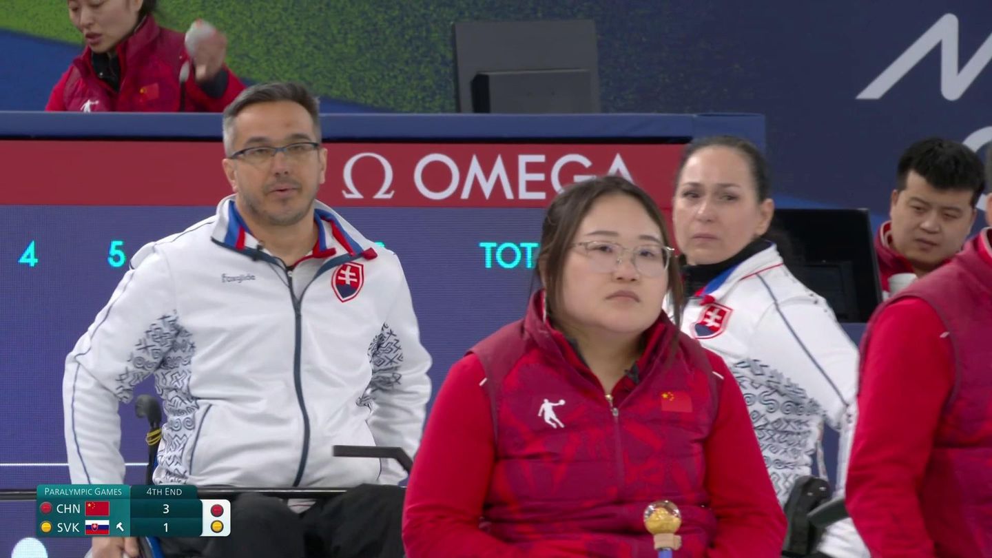 Curling fauteuil - Chine - Slovaquie , par équipes mixtes