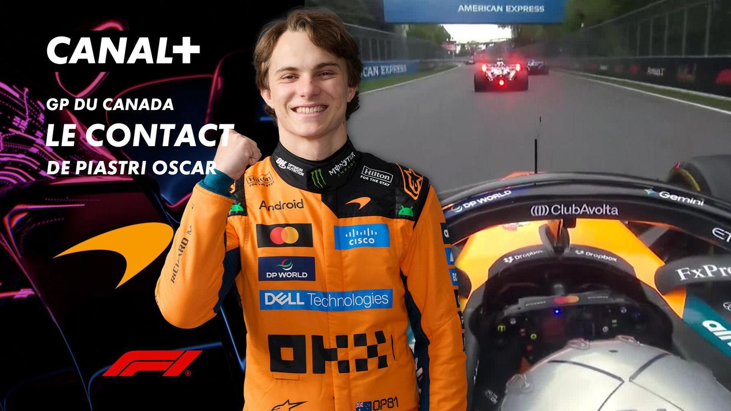 Le contact d’Oscar Piastri lors du Grand Prix du Canada - 53e tour