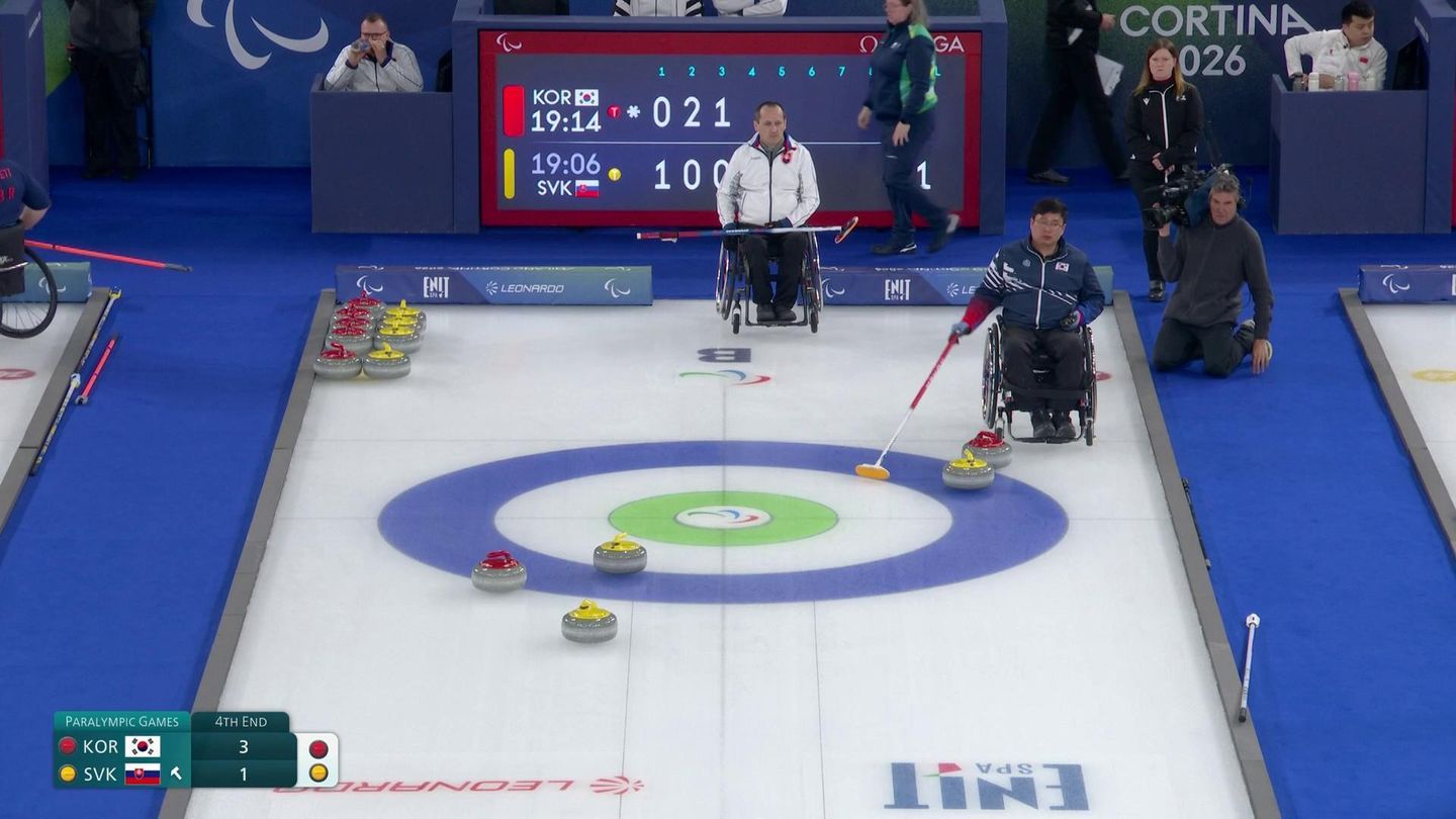Curling fauteuil - Korea - Slovakia , par équipes mixtes
