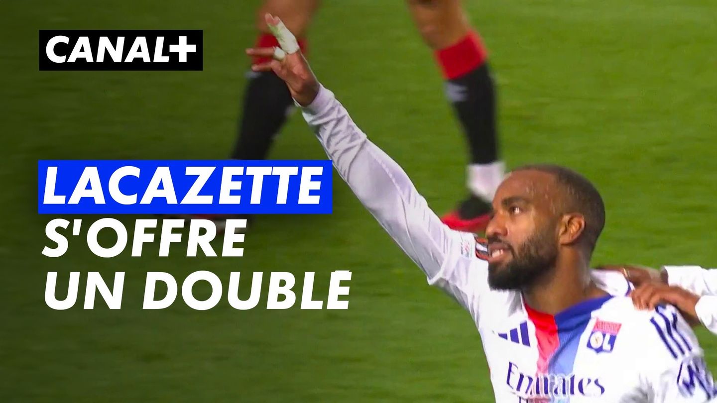 Le doublé d'Alexandre Lacazette avec Lyon juste avant la pause