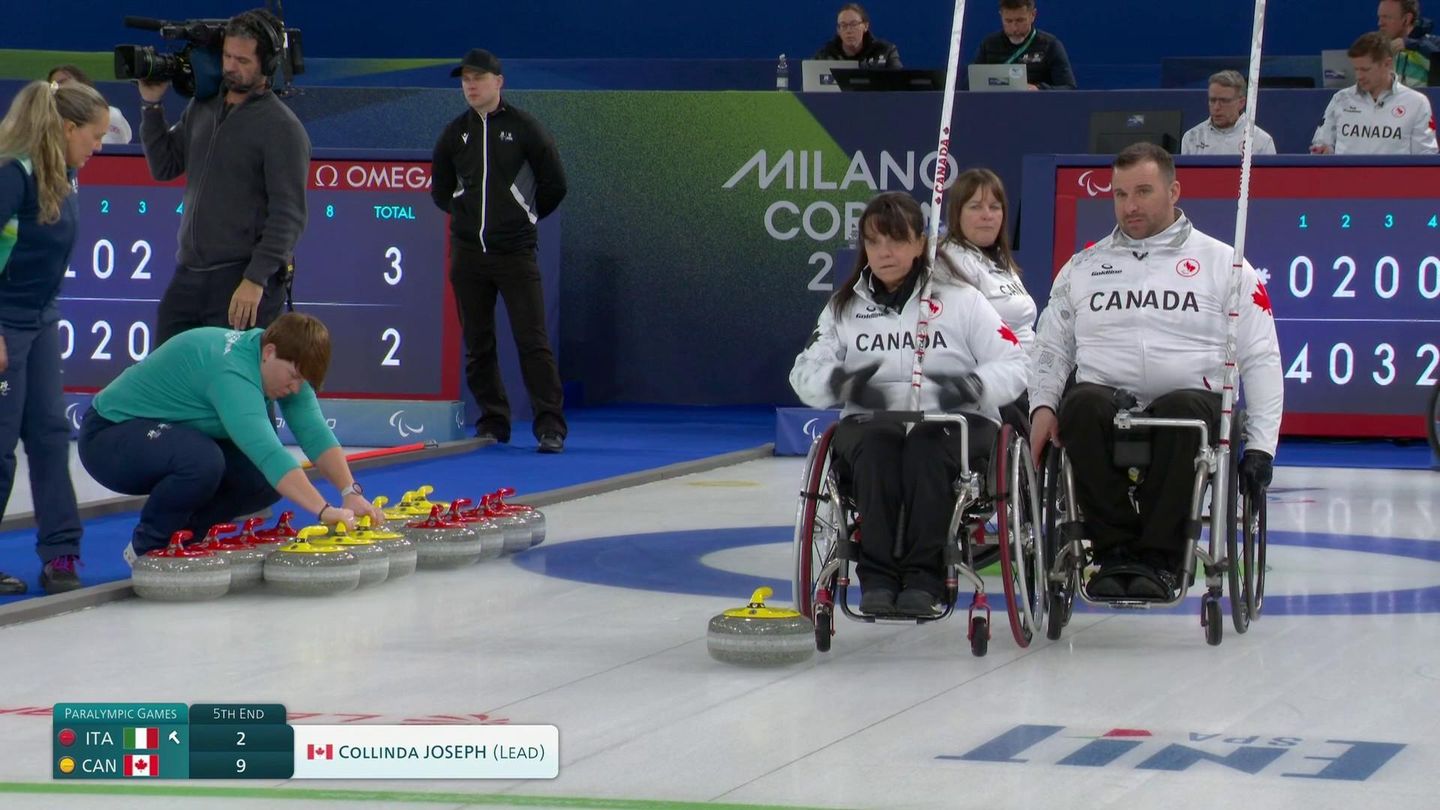 Curling fauteuil - Italie - Canada , par équipes mixtes
